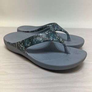 Alegria Printed Recovery Thong Sandals Womens Blue Casual Floral EU 40 US 9.5‎